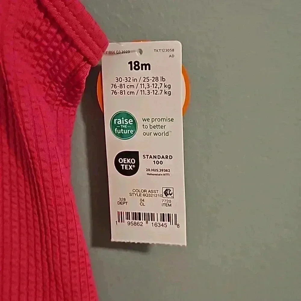 Carter's  solid pink girls bathing suit - Picture 4 of 8